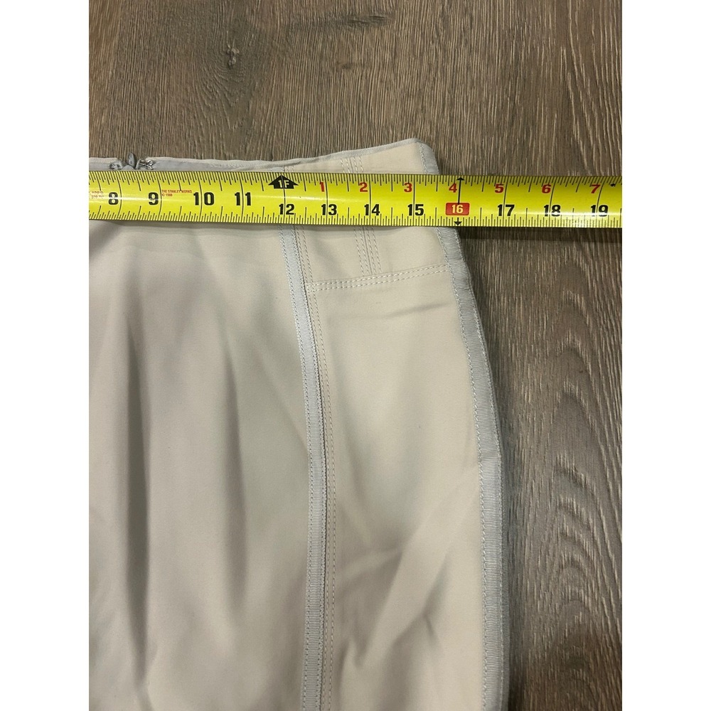White House Black Market Perfect Form Cream Ribbon Trim Pencil‎ Skirt Size 8 - Picture 7 of 10